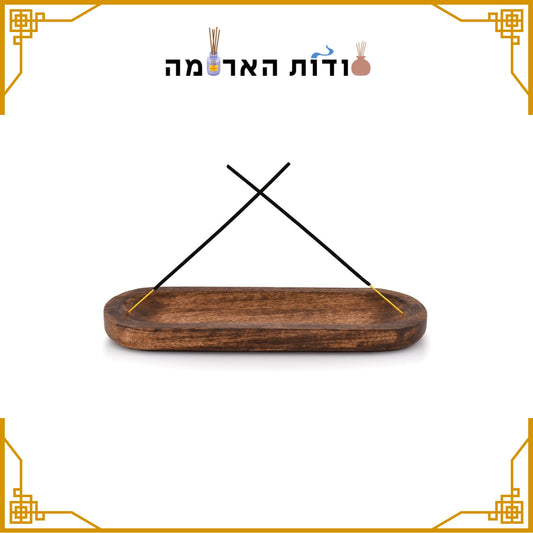 מעמד לקטורת בסגנון עץ טבעי